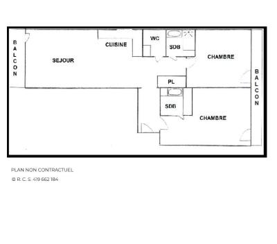 Alquiler al esquí Apartamento 3 piezas para 6 personas (201) - La Résidence Peclet - Les Menuires - Plano