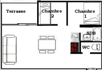 Skiverleih 3-Zimmer-Appartment für 6 Personen (2104) - La Résidence Ski Soleil - Les Menuires