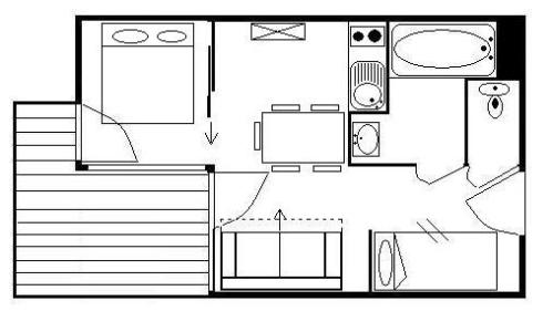 Skiverleih 1-Zimmer-Appartment für 4 Personen (2708) - La Résidence Ski Soleil - Les Menuires - Plan
