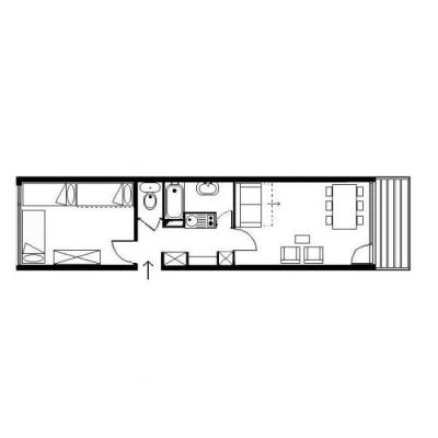 Soggiorno sugli sci Appartamento 2 stanze per 5 persone (AL0104) - Résidence des Alpages - Les Menuires - Mappa