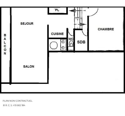 Location au ski Appartement duplex 2 pièces 6 personnes - Résidence Lauzes - Les Menuires - Plan