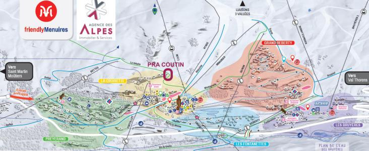 Аренда на лыжном курорте Résidence le Pra Coutin - Les Menuires - план