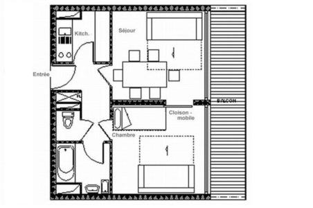 Soggiorno sugli sci Appartamento 2 stanze per 6 persone (319) - Résidence les Aravis - Les Menuires - Mappa