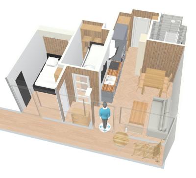 Skiverleih 2-Zimmer-Appartment für 6 Personen (612) - Résidence les Aravis - Les Menuires - Plan