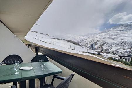 Аренда на лыжном курорте Квартира студия для 4 чел. (202) - Résidence les Evons - Les Menuires - зимой под открытым небом