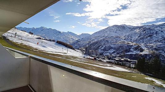 Ski verhuur Studio duplex 4 personen (104) - Résidence les Evons - Les Menuires - Buiten winter