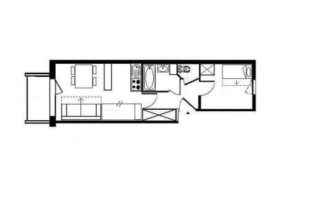Skiverleih 2-Zimmer-Appartment für 4 Personen (408) - Résidence les Valmonts - Les Menuires - Plan