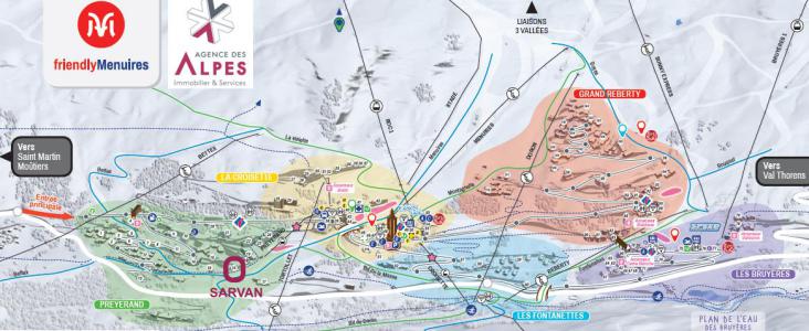 Location au ski Résidence Sarvan - Les Menuires - Plan