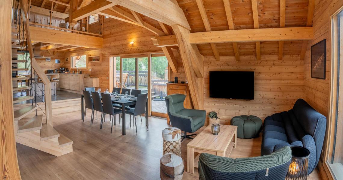 Ski verhuur Chalet 7 kamers 15 personen (CHAPRA34) - Chalet Pramouton - Les Orres - Woonkamer