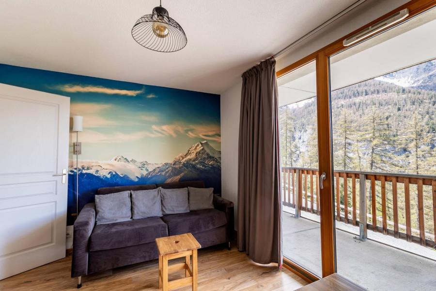 Ski verhuur Appartement 2 kamers bergnis 6 personen (BME02) - Chalets de Bois Méan E - Les Orres - Woonkamer