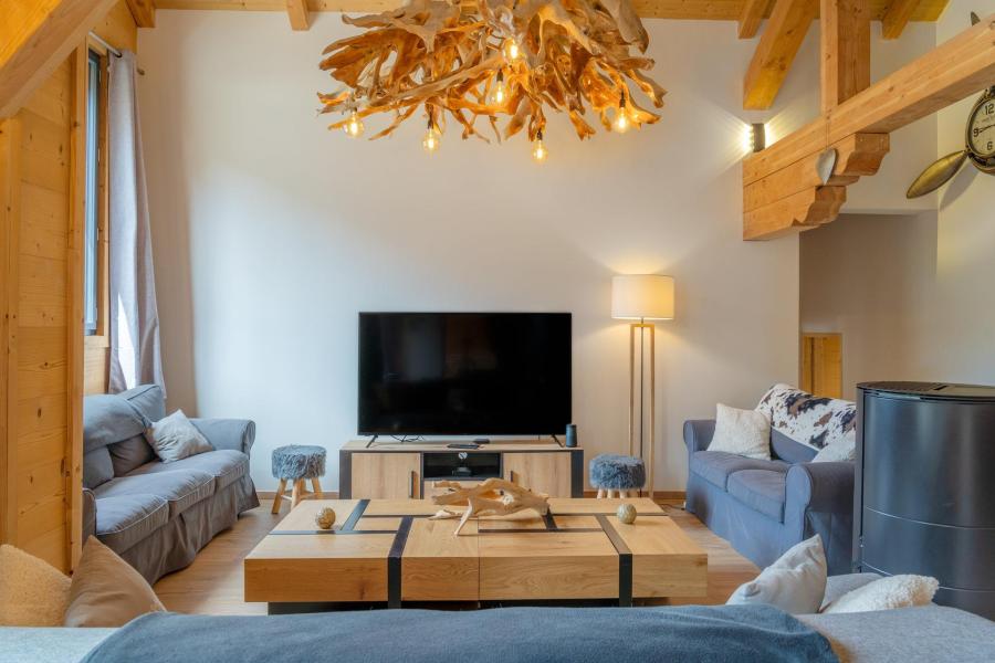 Rent in ski resort 5 room chalet 12 people (3) - Domaine Du Loup Blanc - Les Orres - Living room