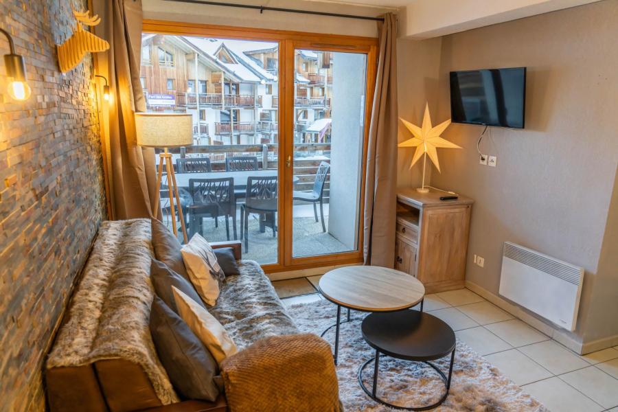 Skiverleih 3-Zimmer-Appartment für 6 Personen (418) - Le Balcon des Airelles - Les Orres - Wohnzimmer