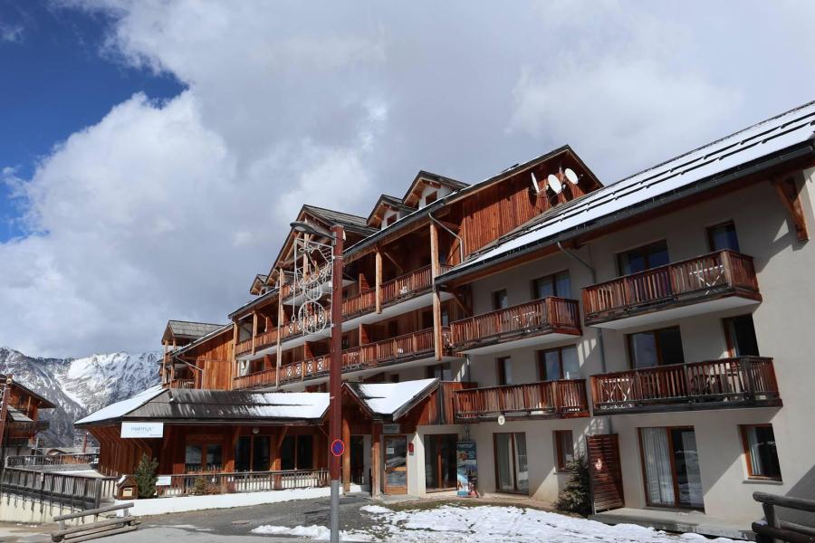 Аренда на лыжном курорте Апартаменты 3 комнат 8 чел. (800) - Les Balcons de Bois Méan - Les Orres - зимой под открытым небом