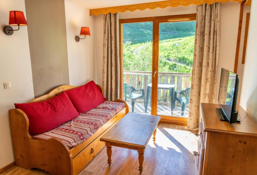 Rent in ski resort 3 room apartment cabin 6 people (MBB105) - Les Hauts de Preclaux I - Les Orres - Living room