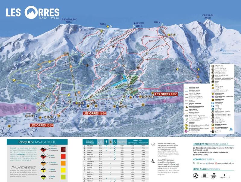 Wynajem na narty Résidence l'Edelweiss - Monts du Bois d'Or - Les Orres - Plan