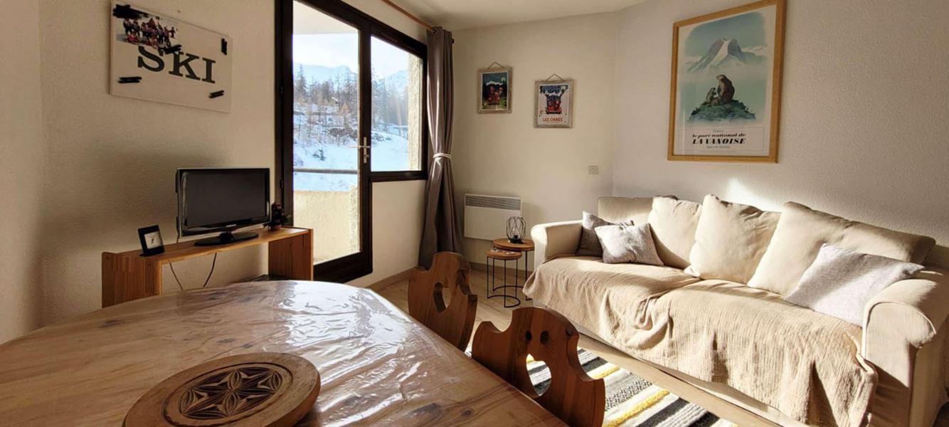 Ski verhuur Studio bergnis 4 personen (233) - Résidence le Balcon des Orres - Les Orres - Woonkamer