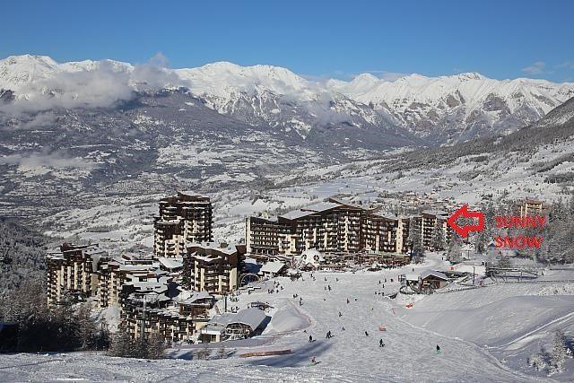 Rent in ski resort 2 room apartment sleeping corner 6 people (300) - Résidence le Sunny Snow - Les Orres