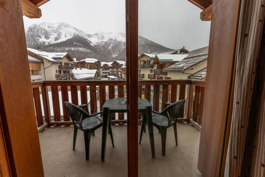Rent in ski resort 2 room apartment sleeping corner 6 people (MBC805) - Résidence les Hauts de Préclaux I - Les Orres - Balcony