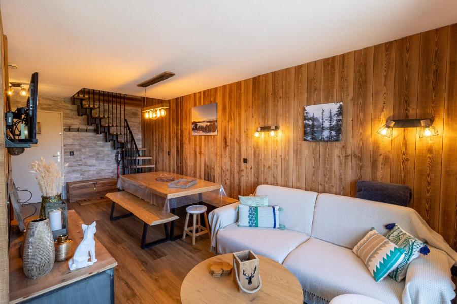 Ski verhuur Appartement duplex 3 kamers 8 personen (2303) - Résidence les Silènes - Les Orres - Woonkamer