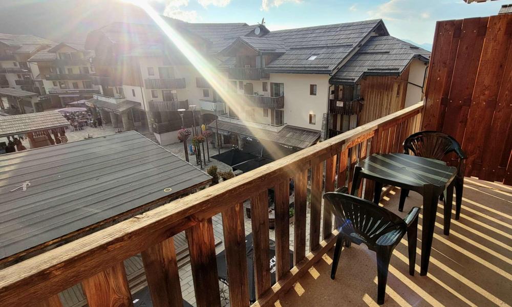 Location au ski Appartement 2 pièces coin montagne 6 personnes (485) - Résidence les Valérianes - Monts du Bois d'Or - Les Orres - Balcon