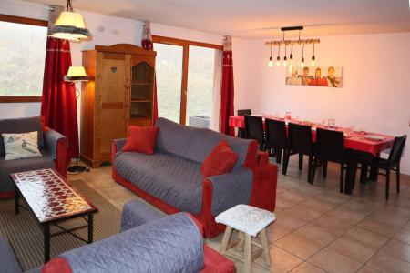 Rent in ski resort Semi-detached 5 room chalet 10 people - Chalet la Combe d'Or - Les Orres - Living room