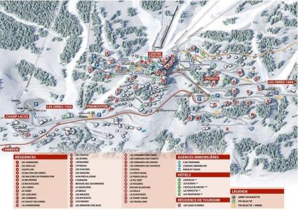 Location au ski Résidence la Chamoisière - Les Orres - Plan