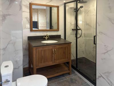 Location au ski Appartement 4 pièces cabines 10 personnes (ALPES) - Résidence Le 1650 - Les Orres - Salle d'eau