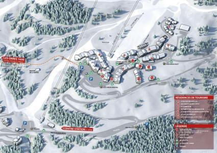 Location au ski Résidence les Colchiques - Monts du Bois d'Or - Les Orres - Plan
