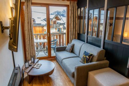 Rent in ski resort Studio sleeping corner 4 people (302) - Résidence les Edelweiss - Les Orres - Living room