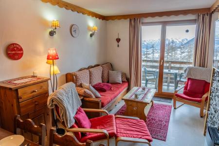 Rent in ski resort 4 room duplex apartment 10 people (1205) - Résidence les Erines - Les Orres - Living room