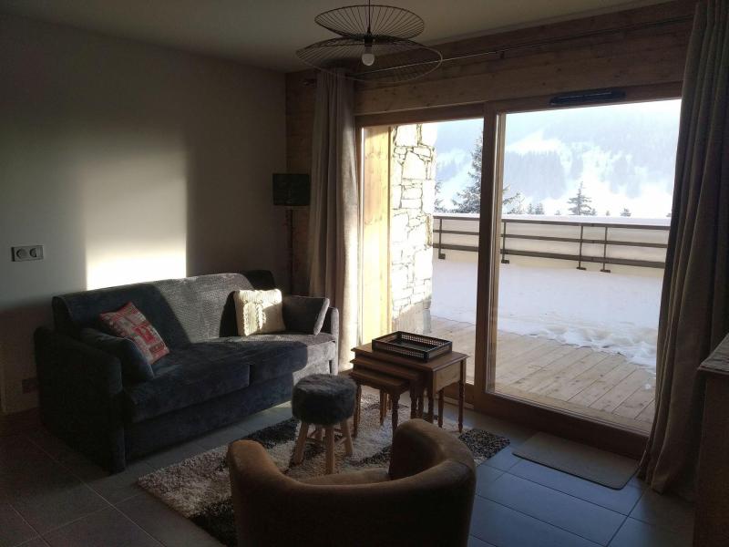 Ski verhuur Appartement 3 kamers 6 personen (AKAA02) - AKASHA A - Les Saisies - Woonkamer