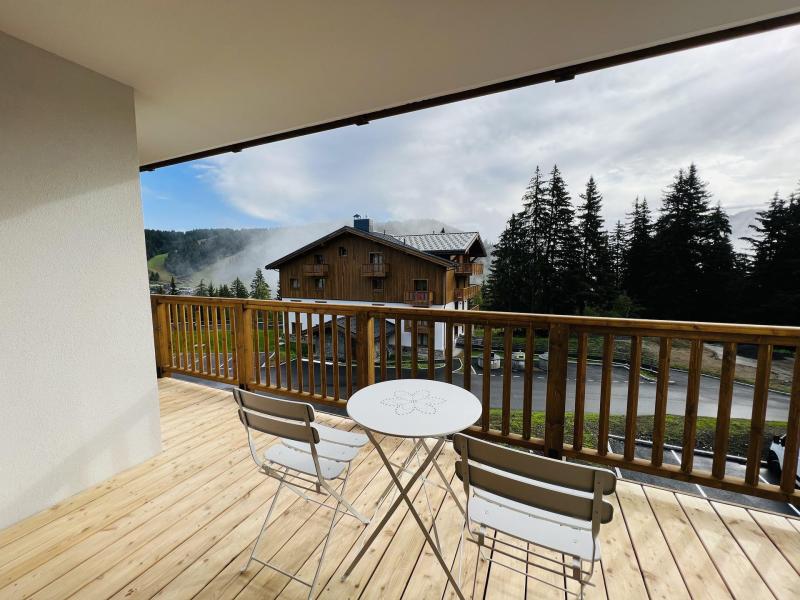 Skiverleih 3-Zimmer-Appartment für 6 Personen (D05) - AKASHA D - Les Saisies - Terrasse