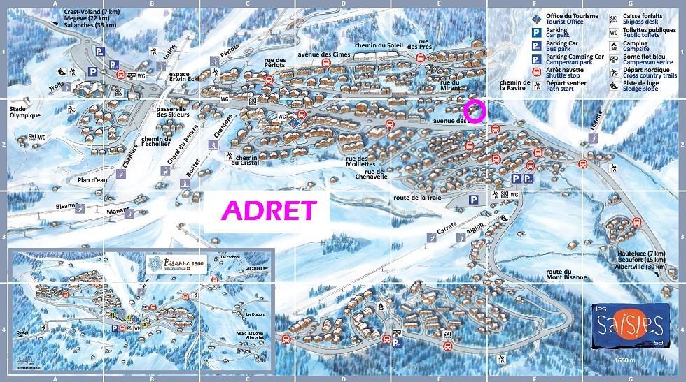 Soggiorno sugli sci Chalet Adret - Les Saisies - Mappa