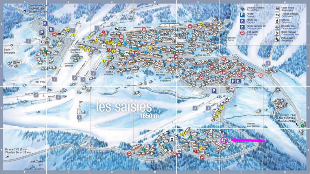 Rent in ski resort 3 room apartment cabin 7 people (4) - Chalet Amelie - Les Saisies - Plan