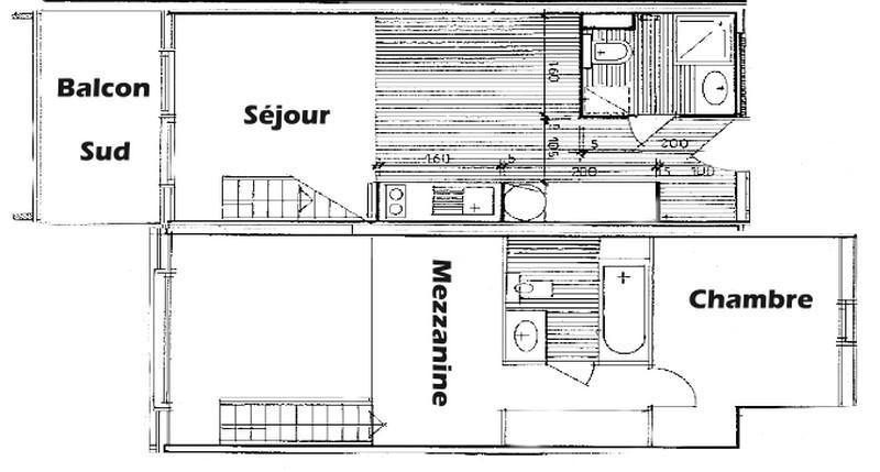 Ski verhuur Appartement 2 kamers mezzanine 6 personen (112) - Chalet Cristal 1 - Les Saisies - Appartementen