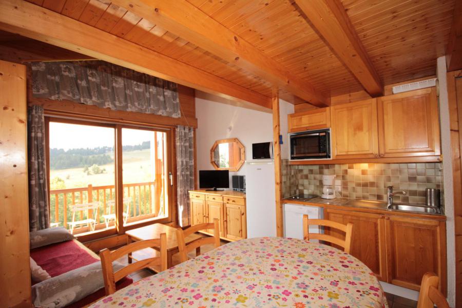 Skiverleih Wohnung 2 Mezzanine Zimmer 6 Leute (215) - Chalet Cristal 2 - Les Saisies - Wohnzimmer