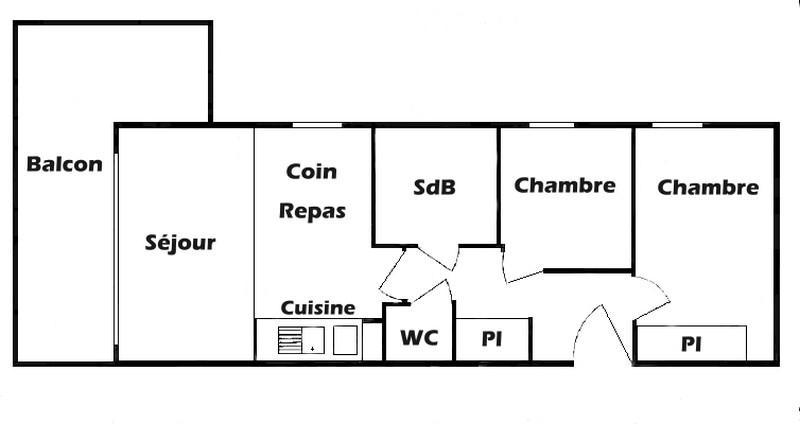 Wynajem na narty Apartament 3 pokojowy kabina 7 osób (605) - Chalet Cristal 6 - Les Saisies - Apartament
