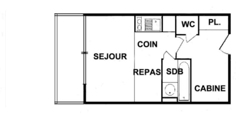 Аренда на лыжном курорте Квартира студия со спальней для 4 чел. (209) - Chalet du Lac 2 - Les Saisies - апартаменты