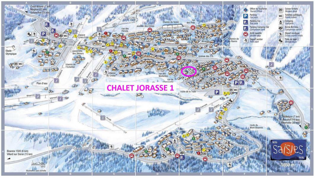 Ski verhuur Chalet Jorasse 1 B - Les Saisies - Kaart