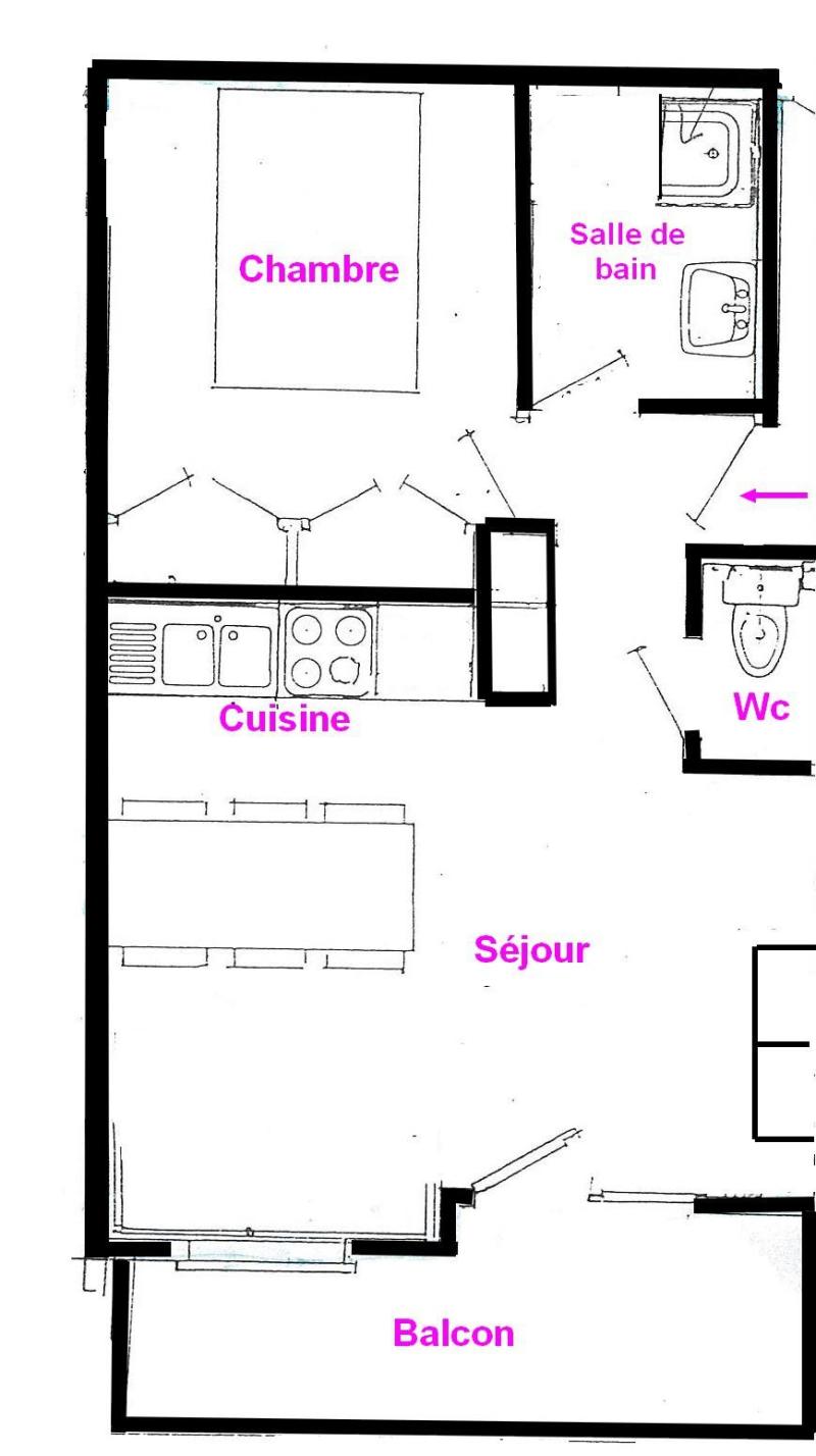 Soggiorno sugli sci Appartamento 2 stanze per 4 persone (3) - Chalet la Rose des Neiges - Les Saisies