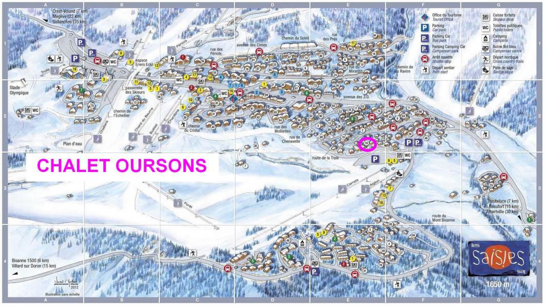 Аренда на лыжном курорте Chalet les Oursons - Les Saisies - план