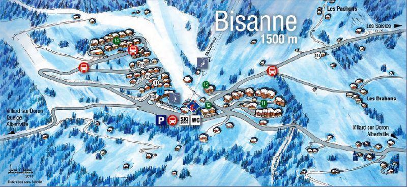 Location au ski Les Alpages de Bisanne B - Les Saisies - Plan