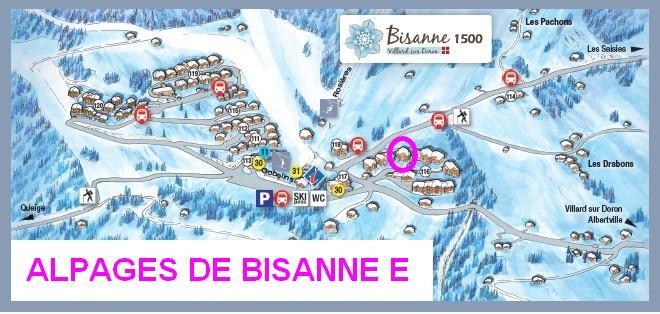 Skiverleih Les Alpages de Bisanne E - Les Saisies - Plan