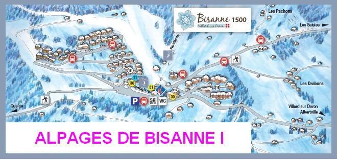 Skiverleih Les Alpages de Bisanne I - Les Saisies - Plan