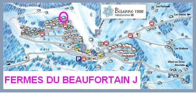Location au ski Les Fermes du Beaufortain J - Les Saisies - Plan