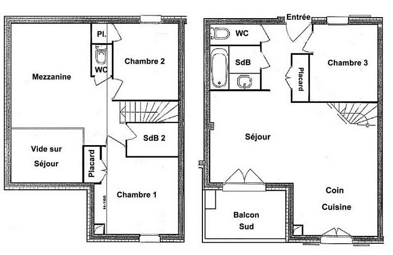 Alquiler al esquí Apartamento 4 piezas mezzanine para 8 personas (FERJ07) - Les Fermes du Beaufortain J - Les Saisies - Apartamento