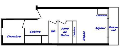 Location au ski Appartement 2 pièces coin montagne 6 personnes (033) - Résidence Breithorn - Les Saisies - Appartement