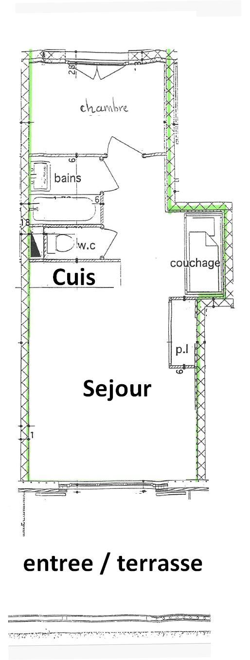 Wynajem na narty Apartament 2 pokojowy kabina 6 osób (EPIL03) - Résidence Epilobe - Les Saisies - Plan