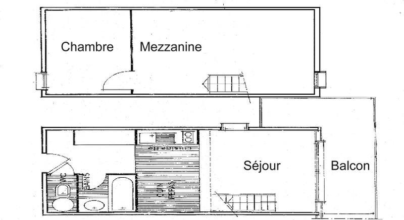 Аренда на лыжном курорте Апартаменты 2 комнат с мезонином 8 чел. (GM1118) - Résidence Grand Mont 1 - Les Saisies - апартаменты