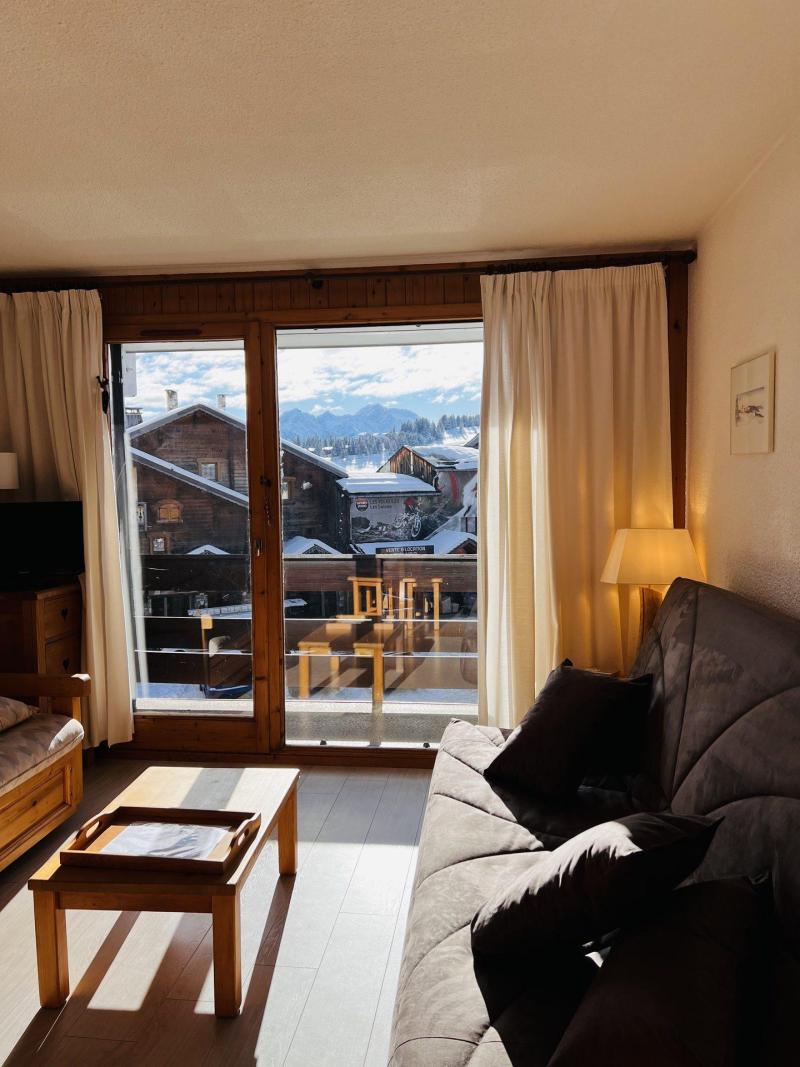 Ski verhuur Studio bergnis 4 personen (1103) - Résidence Grand Mont 1 - Les Saisies - Woonkamer